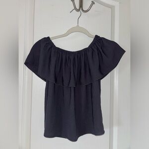 Aritzia Wilfred Promener Off Shoulder Top - Charcoal Grey - XXS